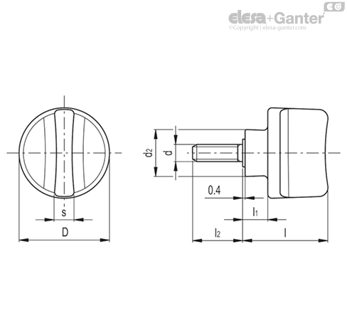 CT-FG-p Wing knobs Zinc-plated steel threaded stud